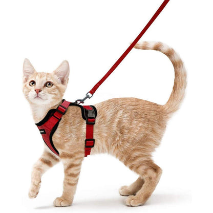 rabbitgoo Cat Harness and Leash for Walking, Escape Proof Soft Adjustable Vest Harnesses for Cats, Easy Control Breathable Reflective Strips Jacket, Black, XS