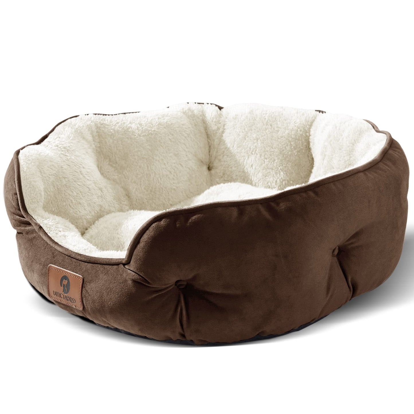 Asvin Small Dog Bed for Small Dogs, Cat Beds for Indoor Cats, Pet Bed for Puppy and Kitty, Extra Soft & Machine Washable with Anti-Slip & Water-Resistant Oxford Bottom, Grey, 20 inches
