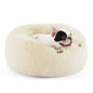 Bedsure Calming Cat Beds for Indoor Cats - Small Cat Bed Washable 20 inches, Anti-Slip Round Fluffy Plush Faux Fur Pet Bed, Fits up to 15 lbs Pets, Camel