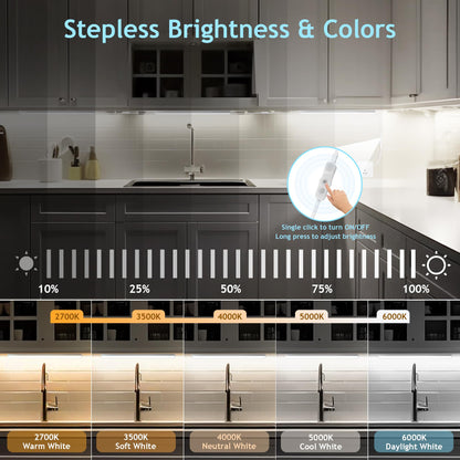 Maylit Under Cabinet Lights Plug in, 3 Pcs 12 Inch Ultra Thin Under Cabinet Lighting, Super Bright Daylight White Under Counter Lights for Kitchen, Dimmable Light for Cabinet, Counter, Workbench, Desk