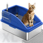 Stainless Steel Cat Litter Box, Extra Large Litter Boxes for Big Cats, Anti-Urine Leakage XL Litter Box with High Sides, Xlarge Metal Litter Box with Lid, Easy Clean, Non-Sticky, Cat Mat & Metal Scoop