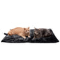 Furhaven ThermaNAP Self-Warming Cat Bed for Indoor Cats & Small Dogs, Washable & Reflects Body Heat - Quilted Faux Fur Reflective Bed Mat - Gray, Small