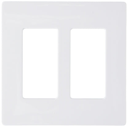 Lutron Claro 2 Gang Decorator/Rocker Wallplate, Gloss, Gray (1-Pack) | CW-2-GR