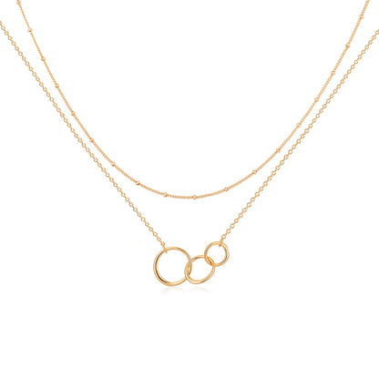 MEVECCO Layered Heart Necklace Pendant Handmade 18k Gold Plated Dainty Gold Choker Arrow Bar Layering Long Necklace for Women