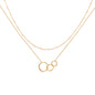 MEVECCO Layered Heart Necklace Pendant Handmade 18k Gold Plated Dainty Gold Choker Arrow Bar Layering Long Necklace for Women