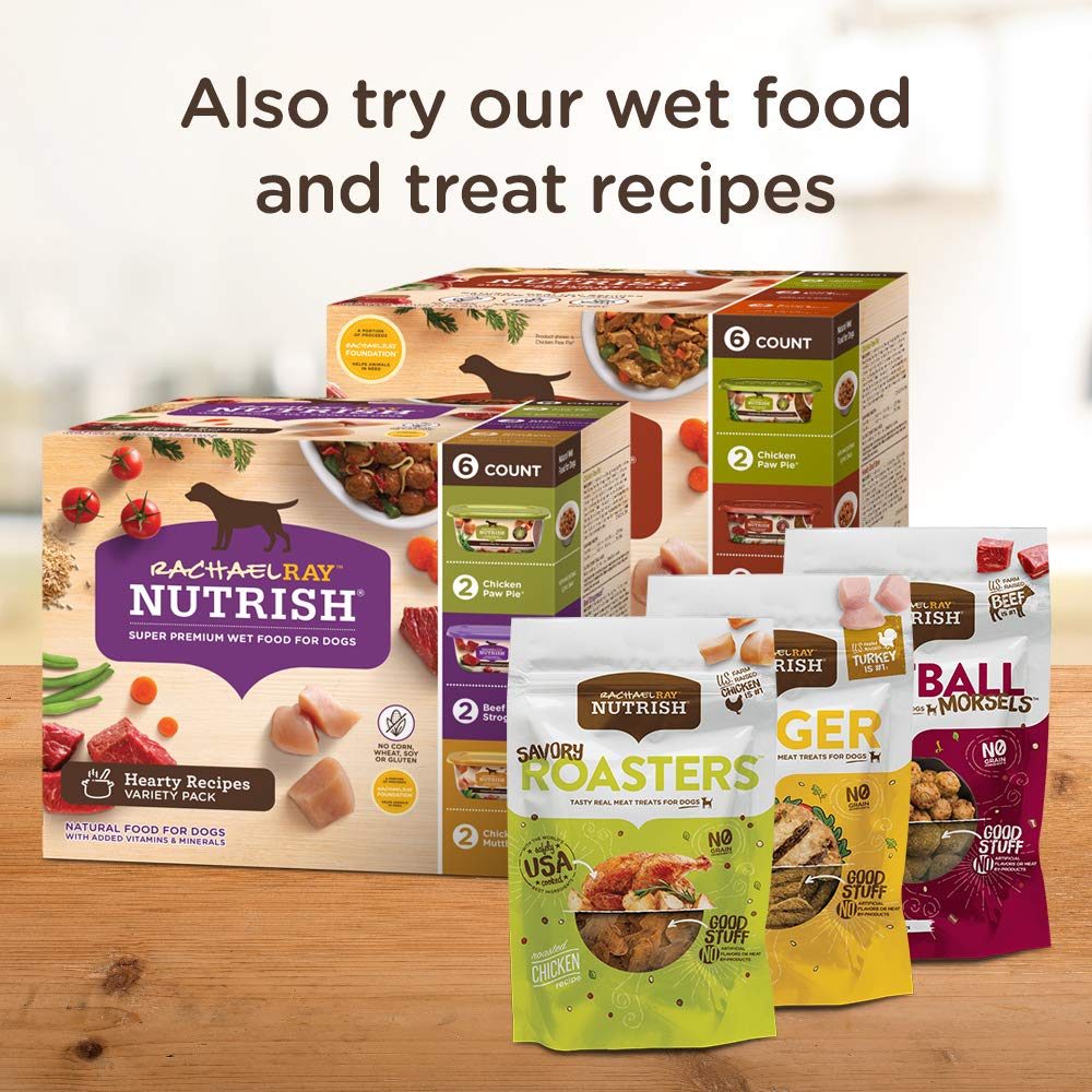 Rachael Ray Nutrish Dish Premium Dry Dog Food, Chicken & Brown Rice Recipe with Veggies & Fruit, 23 Pounds