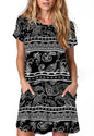 Alaster Women’s Casual Summer T Shirt Dress Loose Short Sleeve Tunic Dress with Pocket for Women