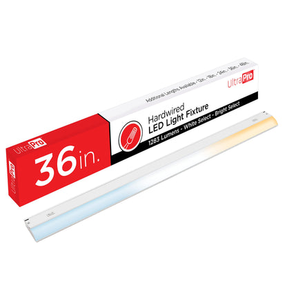 UltraPro 24 inch Hardwired Under Cabinet Lights, 3 Color Settings - 2700K/4000K/5000K - Warm White, Cool White, and Daylight, Under Cabinet Lighting, Dimmable Under Counter Lights for Kitchen, 45368