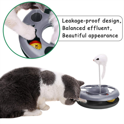 Cat Toys, Cat Toys for Indoor Cats,Interactive Kitten Toys Roller Tracks with Catnip Spring Pet Toy with Exercise Balls Teaser Mouse (red)