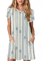 Alaster Women’s Casual Summer T Shirt Dress Loose Short Sleeve Tunic Dress with Pocket for Women