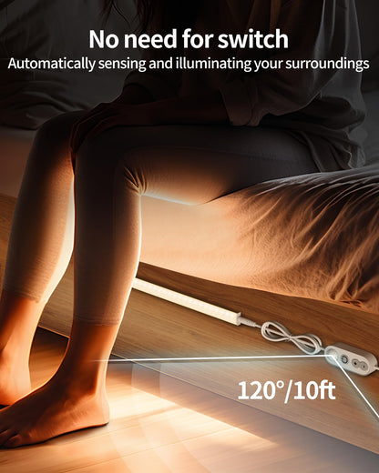 ASOKO Under Cabinet Led Light Plug in, Dimmable Daylight White 4500K, 3 Pack 12 inch Linkable Led Under Counter Lights for Kitchen, Shelf, Workbench, Cupboard, ETL Listed Plug 24V, UNO-LK 4500K