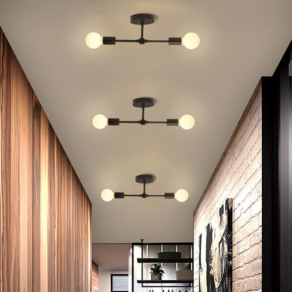 2 Lights Bathroom Wall Sconce Vanity Modern Industrial Wall Lamp Pole Wall Mount Lighting Fixture（Gold/Black Color）