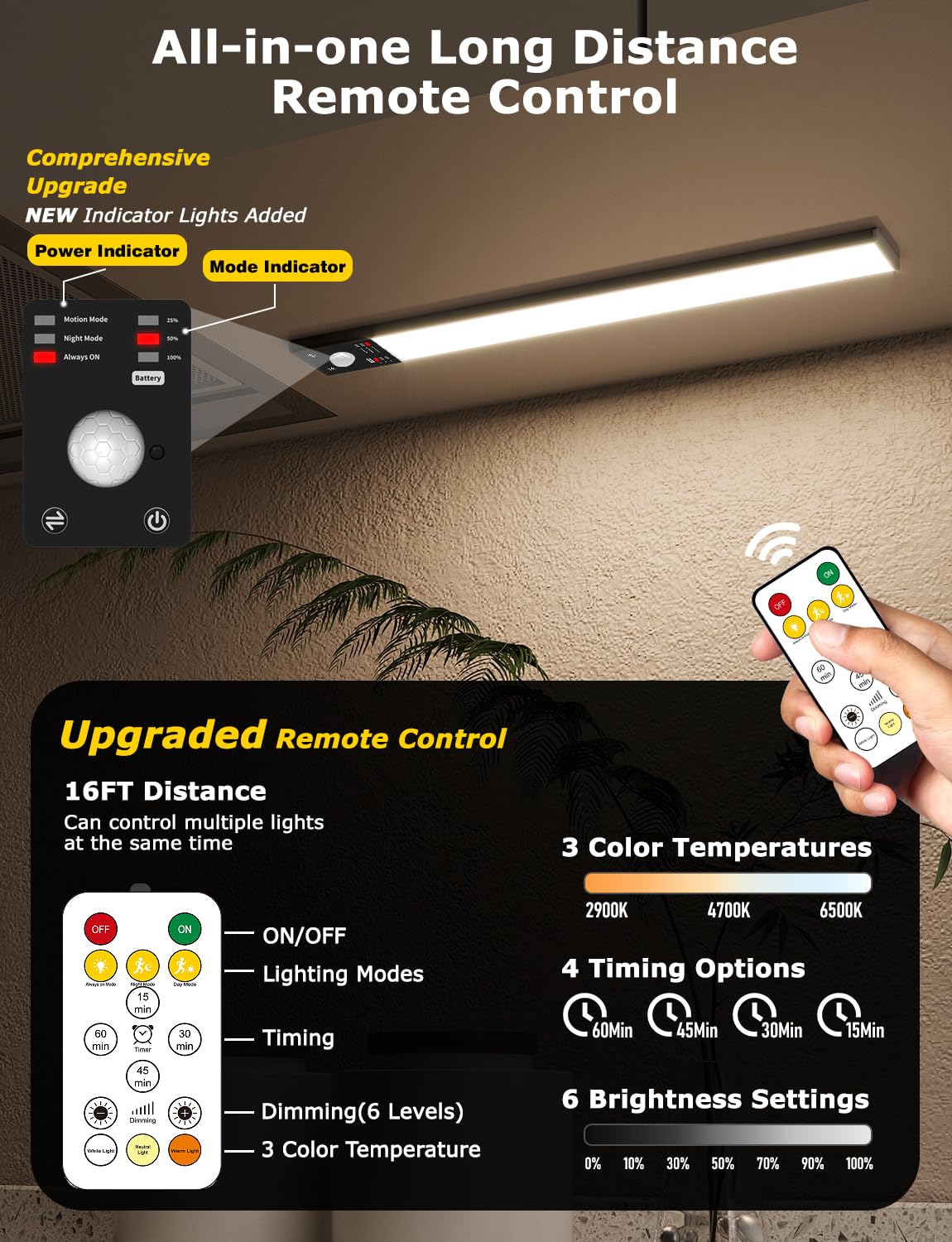 12" Thin Motion-Activated Under Cabinet Lighting, Aluminum Alloy Under Counter Lights for Kitchen, 3-Color-Temps Magnetic Closet Lights, Rechargeable Motion Sensor Light Indoor (4Pack, Silver)