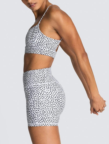 IWEMEK Women's Workout Sets 2 Piece Yoga Outfits High Waisted Biker Shorts and Cross Back Sports Bra Gym Set