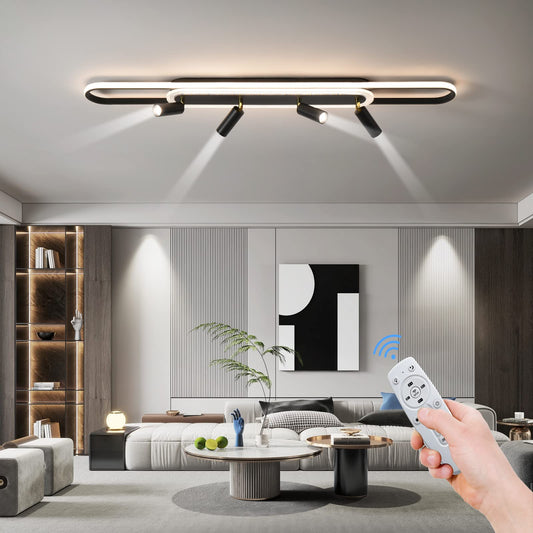 Modern Chandelier Modern Led Chandelier Adjustable Black Chandelier Lighting Fixture High Ceiling Chandelier Suitable for Living Room Staircase Villa