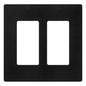 Lutron Claro 2 Gang Decorator/Rocker Wallplate, Gloss, Gray (1-Pack) | CW-2-GR