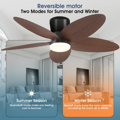Ceiling Fans with Lights-36 Low Profile Ceiling Fan with Light and Remote/APP Control,Flush Mount,DC Reversible,LED Dimmable Blakc Ceiling Fans for Bedroom,Indoor/Outdoor Patio Use
