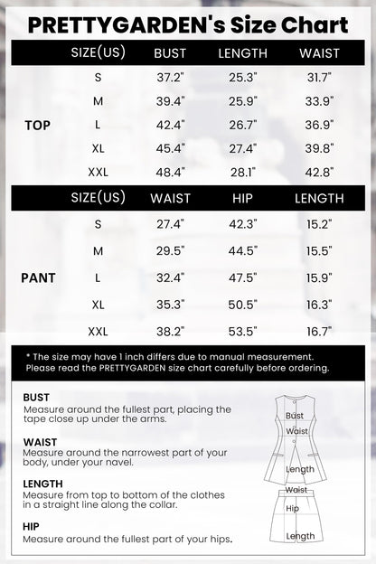 PRETTYGARDEN Women's 2 Piece Sets 2025 Summer Trendy Button Down Suit Vest Tops High Waisted Shorts Business Casual Outfits