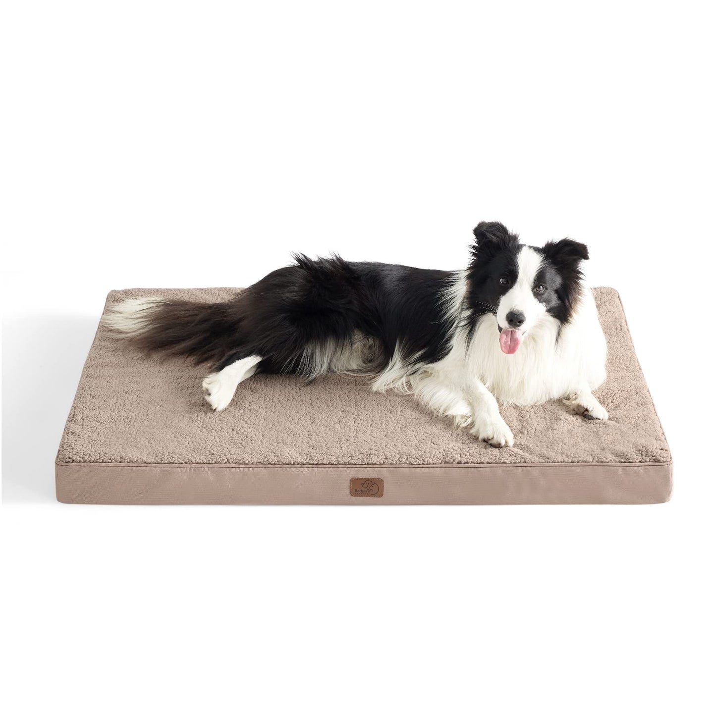 Bedsure Dog Bed for Large Dogs - Orthopedic Waterproof Puppy Beds with Removable Washable Cover, Egg Crate Foam Pet Mat, Suitable for Pet Up to 65 lbs