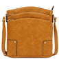 ALYSSA Triple Zip Pocket Large Crossbody Bag