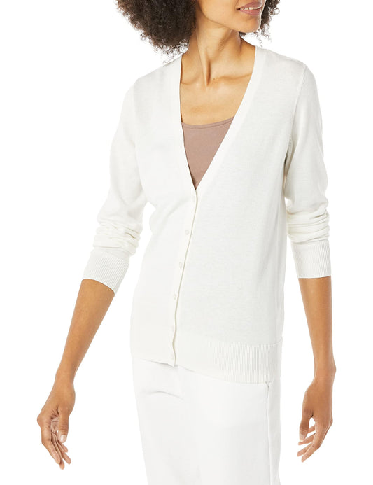 Amazon Essentials Women's Lightweight V-Neck Cardigan Sweater (Available in Plus Size)