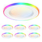 [6 Pack] CLOUDY BAY 4inch Smart WiFi LED Recessed Lights,RGBCW Color Changing Recessed Lighting,Compatible with Alexa and Google Home Assistant,10W 2700K-6500K,CRI90+ Wet Location,White Finish