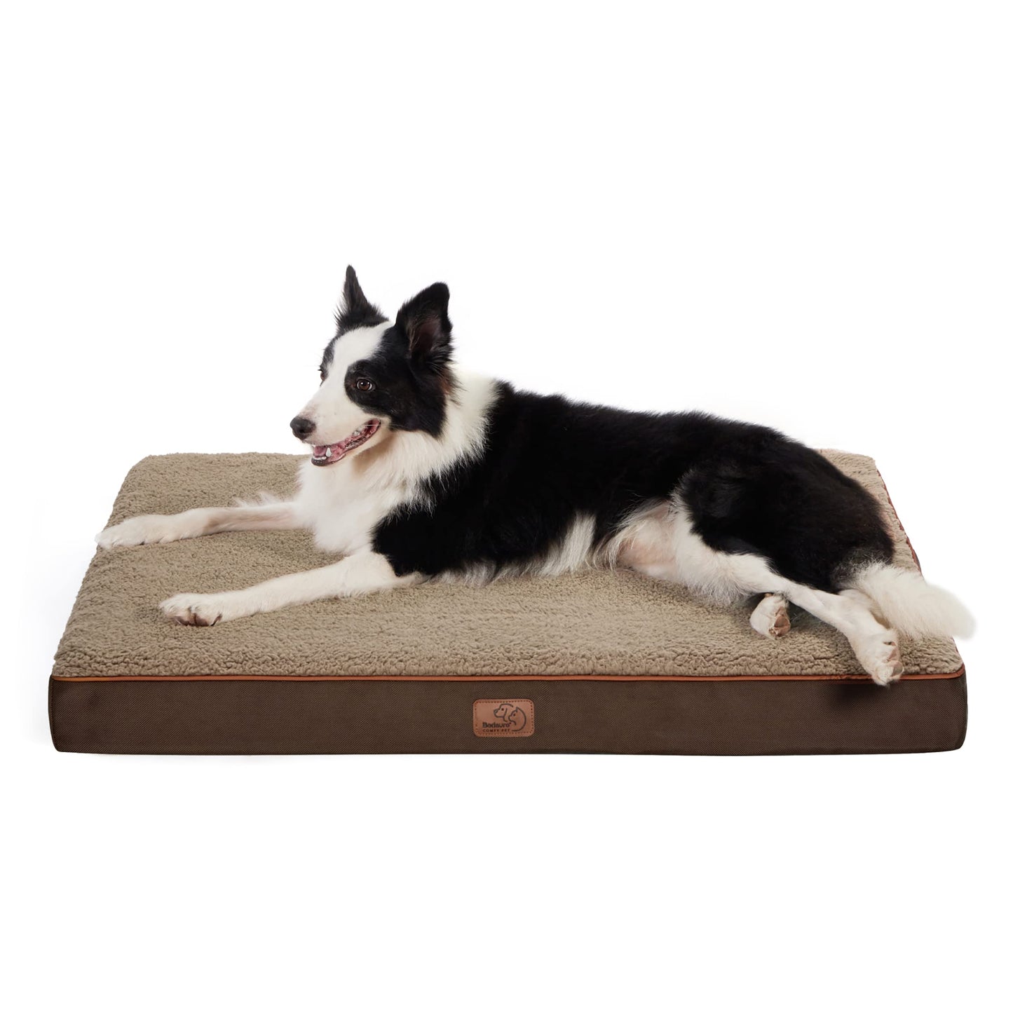 Bedsure Dog Bed for Large Dogs - Orthopedic Waterproof Puppy Beds with Removable Washable Cover, Egg Crate Foam Pet Mat, Suitable for Pet Up to 65 lbs