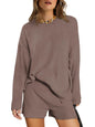 XIEERDUO Womens Sweater Sets 2 Piece Outfits Shorts Athleisure Lounge Wear Fall Fashion 2024