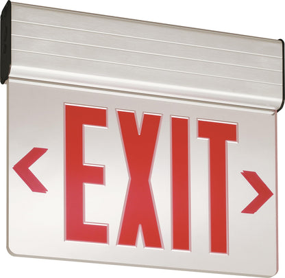 Lithonia Lighting EDG 1 G EL M6 Aluminum LED Emergency Exit Sign, 3 watts, Green
