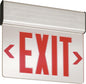Lithonia Lighting EDG 1 G EL M6 Aluminum LED Emergency Exit Sign, 3 watts, Green