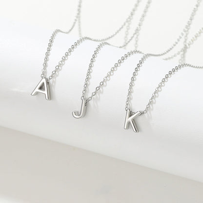 IEFWELL Dainty Initial Necklaces for Women Girls - 14K Gold White Gold Plated Letter A-Z Necklace Simple Choker Chain Necklaces, Layered Gold Jewelry for Women Teen Girls Gifts
