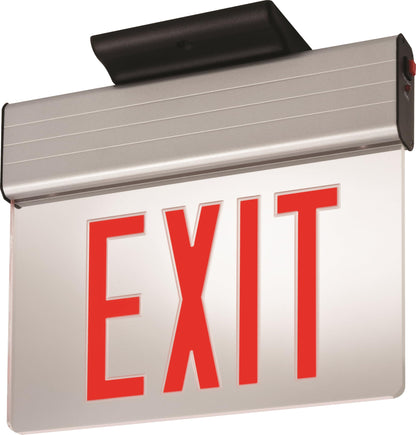Lithonia Lighting EDG 1 G EL M6 Aluminum LED Emergency Exit Sign, 3 watts, Green