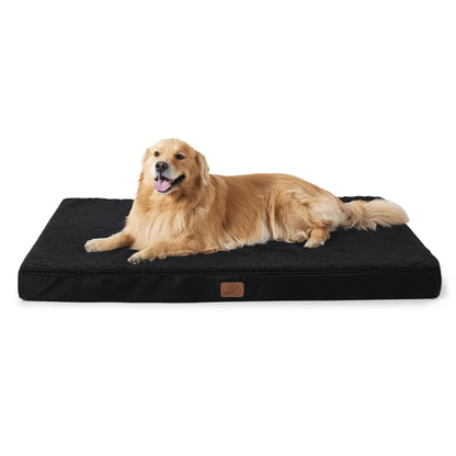 Bedsure Dog Bed for Large Dogs - Orthopedic Waterproof Puppy Beds with Removable Washable Cover, Egg Crate Foam Pet Mat, Suitable for Pet Up to 65 lbs
