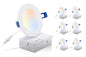 [6 Pack] CLOUDY BAY 4inch Smart WiFi LED Recessed Lights,RGBCW Color Changing Recessed Lighting,Compatible with Alexa and Google Home Assistant,10W 2700K-6500K,CRI90+ Wet Location,White Finish