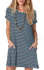 Alaster Women’s Casual Summer T Shirt Dress Loose Short Sleeve Tunic Dress with Pocket for Women