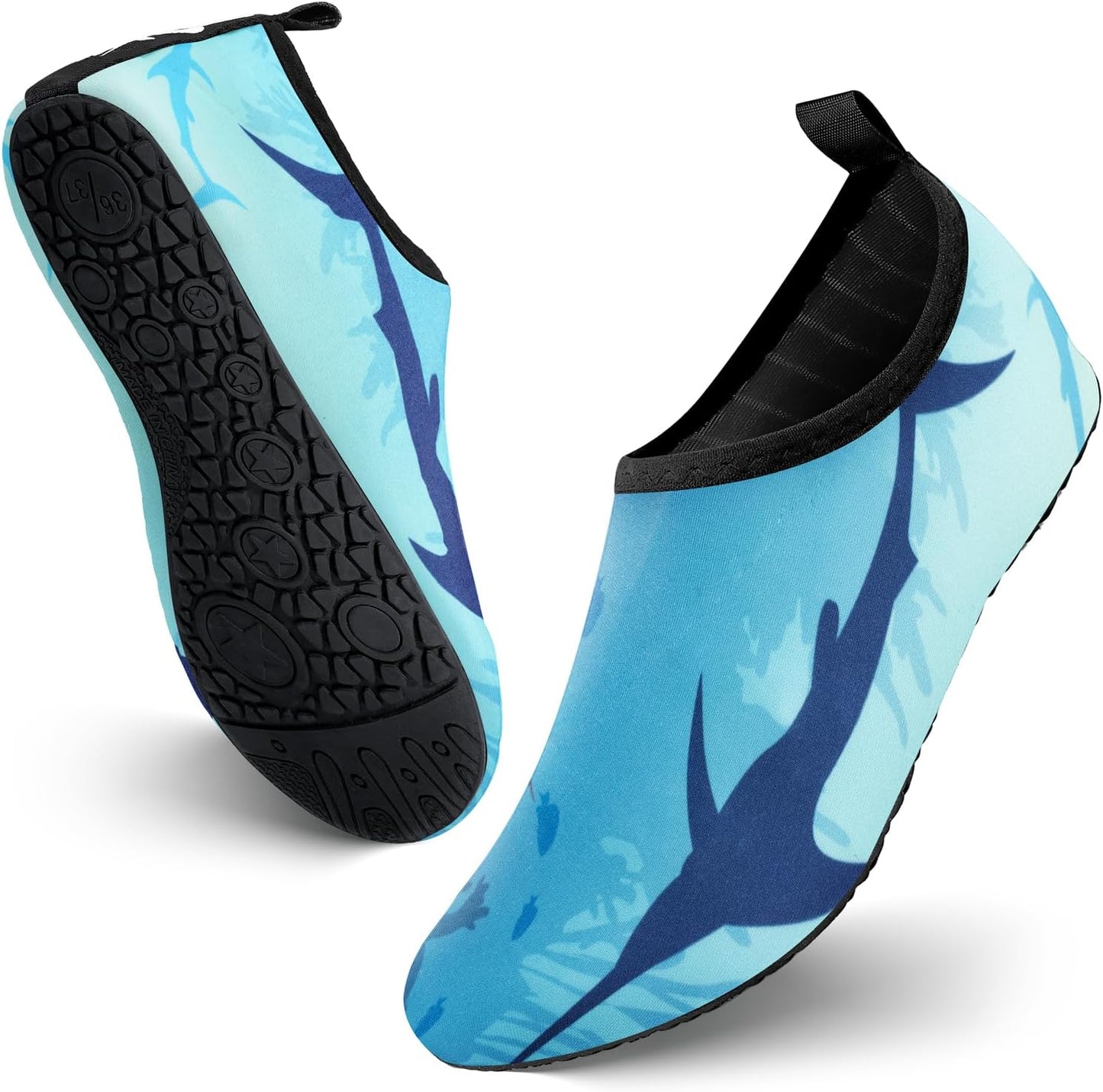 JOTO Water Shoes for Women Men Kids, Barefoot Quick-Dry Aqua Water Socks Slip-on Swim Beach Shoes for Snorkeling Surfing Kayaking Beach Walking Yoga