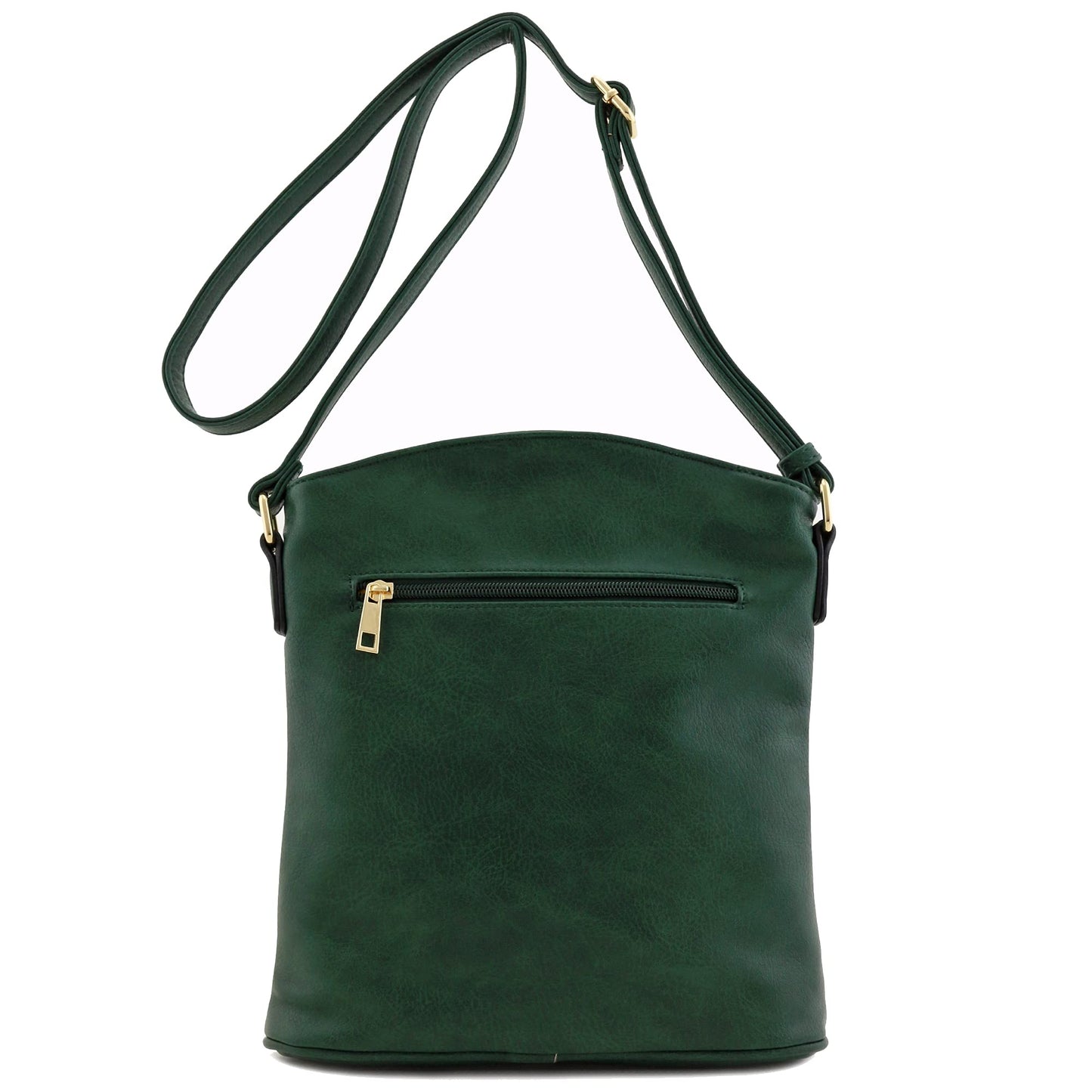 ALYSSA Triple Zip Pocket Large Crossbody Bag