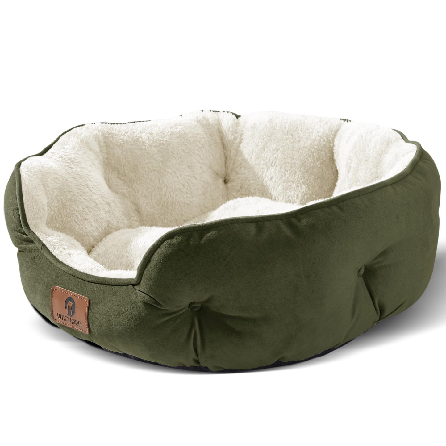 Asvin Small Dog Bed for Small Dogs, Cat Beds for Indoor Cats, Pet Bed for Puppy and Kitty, Extra Soft & Machine Washable with Anti-Slip & Water-Resistant Oxford Bottom, Grey, 20 inches