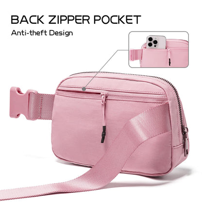 Gitus Belt Bag Fanny Pack Crossbody Bags with Initial Letter Patch Cute Stuff Birthday Gifts for Teenager Girls Cool Stuff for Teens Trendy Preppy Stuff for Teen Girls (Beige-A)