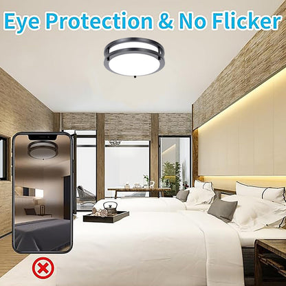 36W Dimmable LED Ceiling Light Fixture, 12 inch Flush Mount Light Fixture, Ceiling Lights for Bedroom, Kitchen, Bathroom, Super Bright 4000 Lumens, 400W Equivalent, 5000K Daylight White