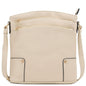 ALYSSA Triple Zip Pocket Large Crossbody Bag