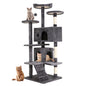 BestPet 54in Cat Tree Tower for Indoor Cats,Multi-Level Furniture Activity Center with Scratching Posts Stand House Condo Funny Toys Kittens Pet Play House,Dark Gray