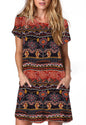 Alaster Women’s Casual Summer T Shirt Dress Loose Short Sleeve Tunic Dress with Pocket for Women