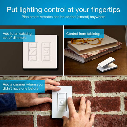Lutron Caseta Smart Lighting Kit w/ Hub, 2 Original Dimmer Switches, 2 Remotes & More for LED Light Bulbs, Works w/ Alexa, Apple Homekit, Google Home, No Neutral Req, Single-Pole/3-Way, P-BDG-PKG2W