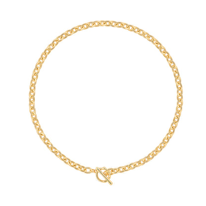 Aobei Pearl 18K Gold Paperclip Chain Choker Satellite Chain Biwa Pearl Pendant Necklace Dainty Jewelry for Women