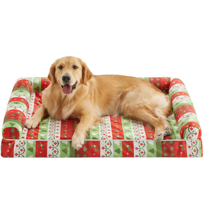 BFPETHOME Dog Beds for Large Dogs, Orthopedic Dog Bed for Medium Large Dogs,Big Waterproof Couch Dog Pet Bed with Removable Washable Cover
