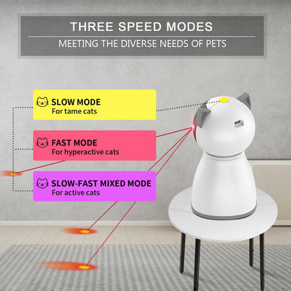 Laser Cat Toys for Indoor Cats,The 4th Generation Real Random Trajectory Motion Activated Rechargeable Automatic Cat Laser Toy,Interactive Cat Toys for Bored Indoor Adult Cats/Kittens/Dogs