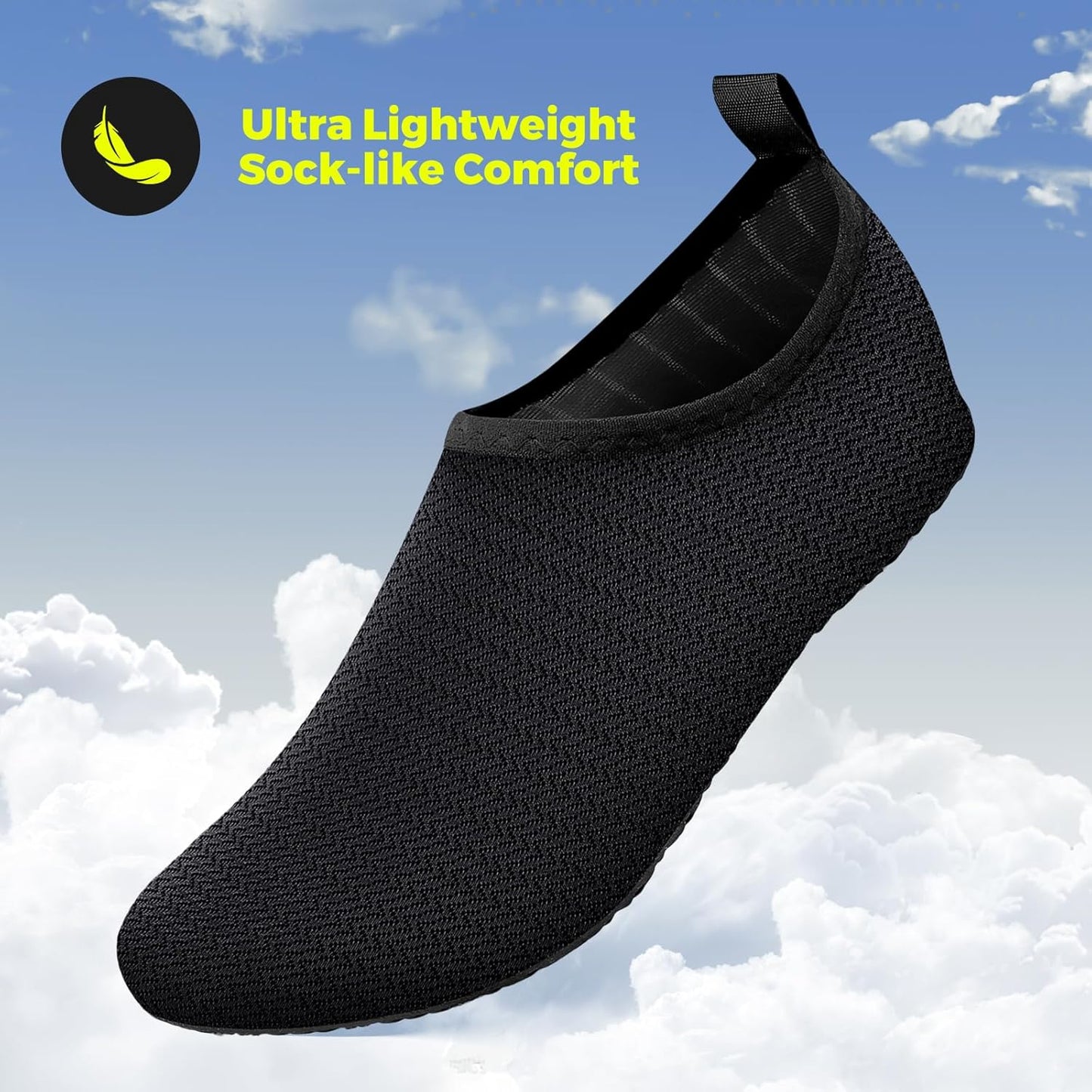 JOTO Water Shoes for Women Men Kids, Barefoot Quick-Dry Aqua Water Socks Slip-on Swim Beach Shoes for Snorkeling Surfing Kayaking Beach Walking Yoga