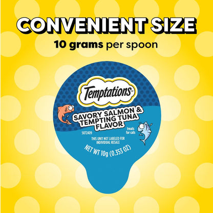 Temptations Lickable Spoons Adult Wet Cat Treat, 10 Grams, Variety Pack of 24