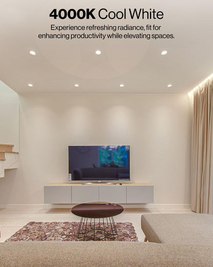 Sunco Recessed Lighting 6 Inch, Retrofit Can Lights, 965LM, 13W (75W Equivalent), Selectable CCT 2700K/3000K/3500K/4000K/5000K, Dimmable, Baffle Trim, Damp Rated UL 4 Pack